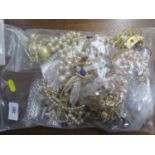 A large bag of costume jewellery