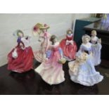 Royal Doulton Figures - Ladies of the British Isles (England) HN 3627, Nicola HN 2839, Summer