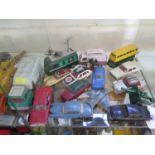 A Spot-On Hillman Minx 1600, red Ford Zephyr 6 and various makes including Dinky, Budgie, Corgi