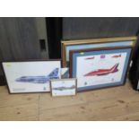 After Dugald Cameron Hawk T1A XX 308 The Red Arrows 1999 35th Anniversary season print signed by the