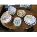 Various collectors plates, by Royal Doulton (Chrysanthemums and Laces), W.J. George (Lena Lui),