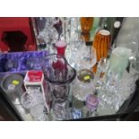 A pair of Waterford Crystal brandy glasses, another pair of Edinburgh Crystal brandy glasses, a