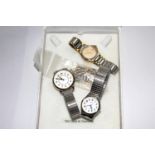 Two ladies costume watches and a bi-metal Zenith wristwatch