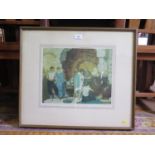After Sir William Russell Flint 'Chattels' W.J. Stacey print signed in pencil and with blind stamp