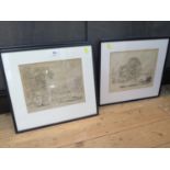 After Claude Le Lorrain Four landscapes with cattle, etchings published by John Boydell 1775,