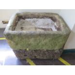 A pair of ceramic kitchen sinks, with rustic finish for garden furnishings, 66 x 51 cm (2)
