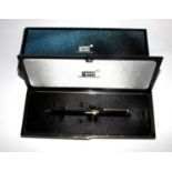 A Montblanc Noblesse fountain pen, in jet-black, with fine nib, cased, unused