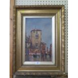 G. Keyworth Venetian view oil on canvas signed 39 x 24 cm