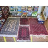 Four Bokhara rugs, largest 139 x 80 cm (4)