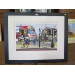 After Dylan Izard Piccadilly Circus limited edition print signed and numbered 40/195 in pencil 43
