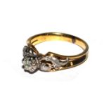 A single stone diamond ring set in 18 carat gold