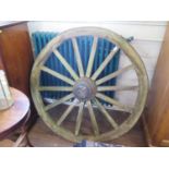 A large cart wheel, 122 cm diameter