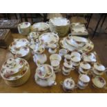 A Royal Albert Old Country Roses tea, coffee and dinner service, including six tea cups, six