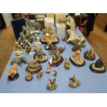 Various resin models of wildlife, including tigers, leopards, wolves, elephants etc. produced by