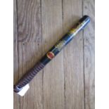 A painted ceremonial Police truncheon for the West Riding Constabulary, stamped WRC, 40 cm long