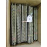 Hornby Dublo by Meccano vintage 3-rail track, 109 pieces of straight track