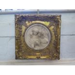A relief moulded composition plaque of the Calmady Children after Sir Thomas Lawrence, in a gilt