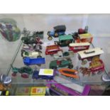 Lesney Matchbox Models of Yesteryear including Santa Fe Locomotive, B-Type Bus Tram Car, Sentinel