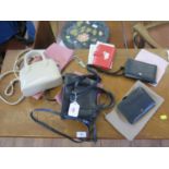Three Radley leather purses, with cloth bags, and two small Radley leather handbags, also with