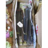56 pieces of assorted lengths of N gauge straight track