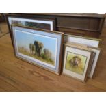 After David Shepherd Seven wildlife prints, including 'The Ivory is Theirs', a signed limited