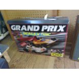 Scalextric C.573 Grand Prix racing set, two cars, power unit, hand controllers, track,