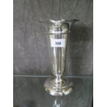 A large silver specimen vase on single foot