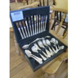 A Viners Kings Royale pattern canteen of silver plated cutlery, 44 piece