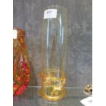 A James Powell & Son (Whitefriars) Serpent or Comet vase, designed by Harry Powell, in amber with