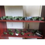 Dinky and Britains military vehicles: twenty-two Dinky including Foden 10-ton truck, Mighty Antar