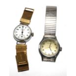 A gentleman's vintage Audemars wristwatch, and a vintage Alliance watch with a later strap (2)