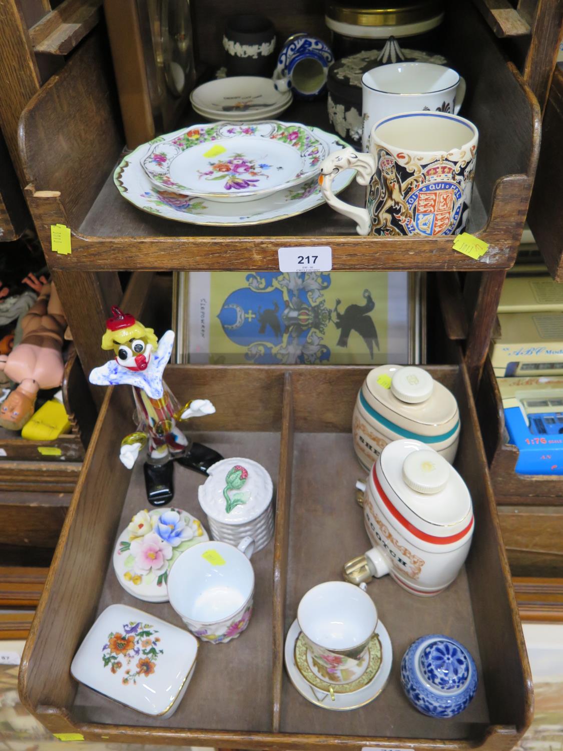 Two Wedgwood 'Derby Day at The Savoy' dishes for 1983 and 1985, a Herend plate, a Laura Knight