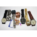 A Casio retro classic unisex digital steel watch in working condition and six other watches (7)