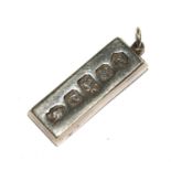 A silver ingot pendant, 1 oz