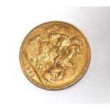 A 1890 Victorian gold sovereign