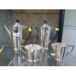 A four piece silver plated Art Deco tea and coffee set by Mappin & Webb