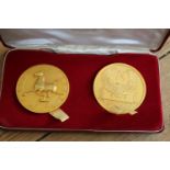 Two gilt medals, minted by Toye, Kenning & Spencer, for The Chinese Exhibition 1973-1974 (held at