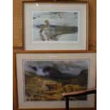 John Trickett Diggers - two Jack Russell terriers limited edition print signed and numbered 136/