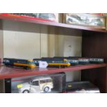 Five piece Hornby Intercity Diesel and coaches OO gauge. Intercity 125 blue and yellow 1979-82,