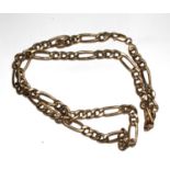 A 9 carat gold flat link neckchain