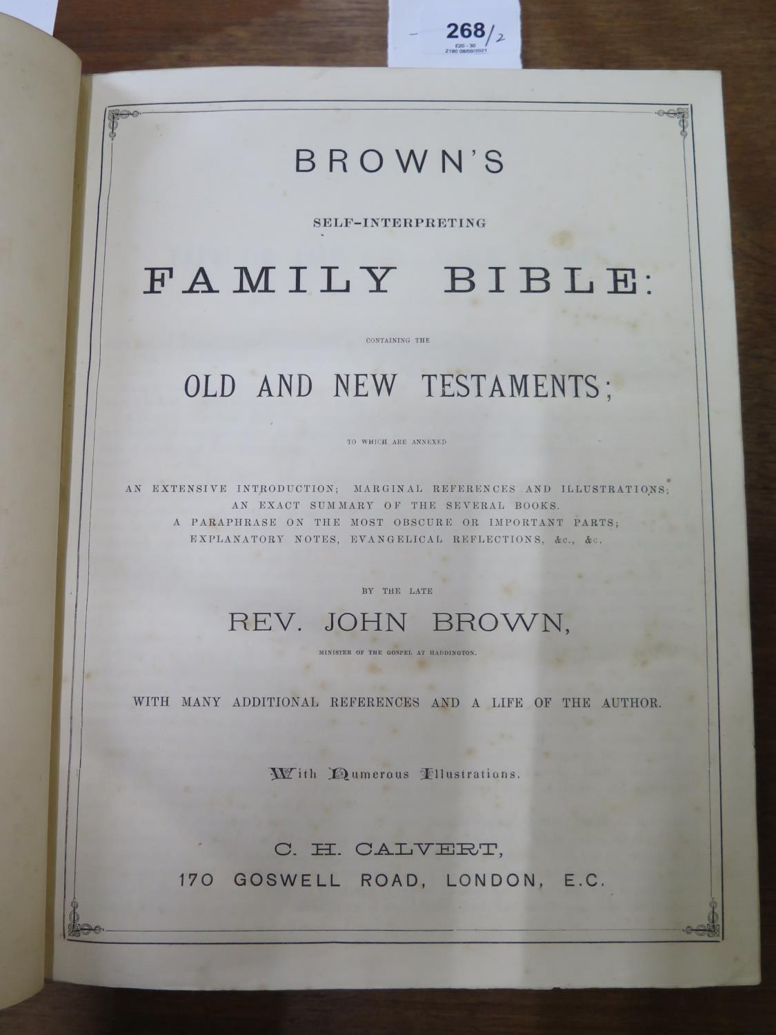 A Victorian Holy Bible, condensed by Rev. John McFarlane, and another by The Late Rev. John Brown ( - Image 3 of 4