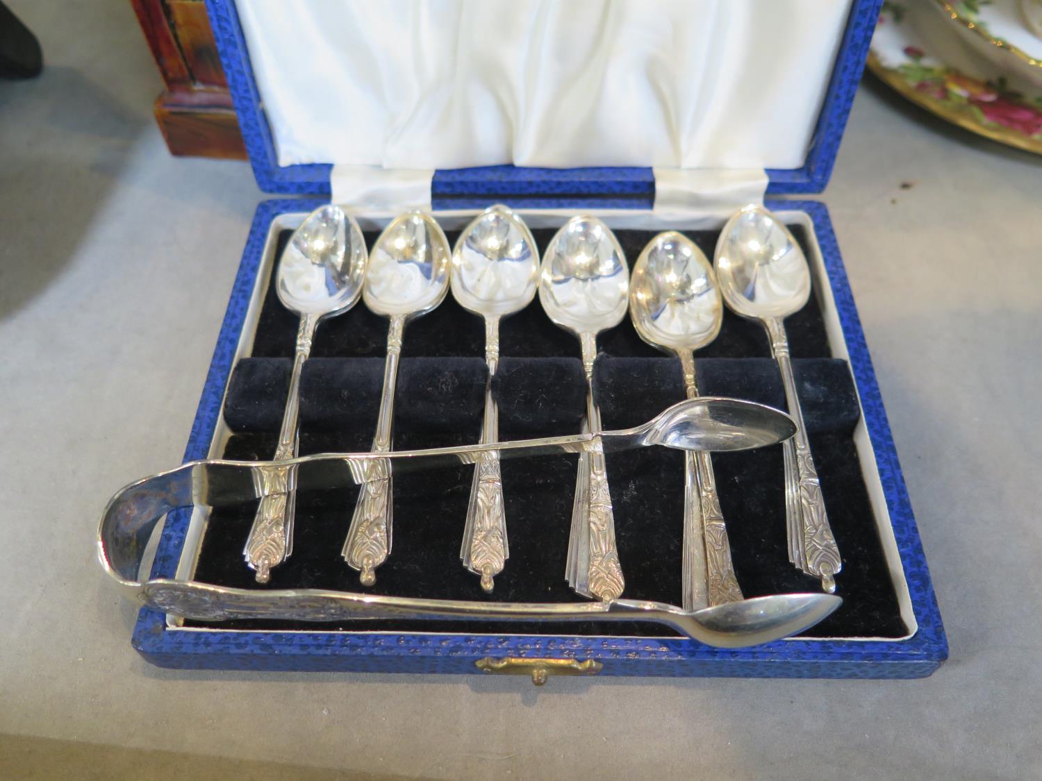 Two sets of six EPNS coffee spoons