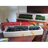 A Hornby 21C166 Battle of Britian class 'SPITFIRE' with crew, malacite green locomotive and