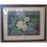 D Lovatt Williams Study of yellow flowers watercolour signed 27 x 34.5 cm and another similar (2) in