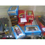 Fifteen assorted trucks and wagons, Tri-ang, Hornby, Airfix, all boxed, brake vans, mineral