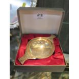 A silver quaich, boxed, Edinburgh hallmark