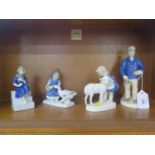 Four PM&M Germany porcelain figures, circa 1950-65