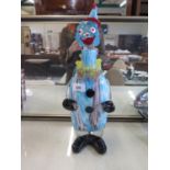 A Murano large clown coloured glass decanter, 1960's, 38 cm high