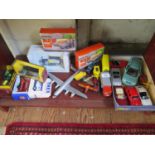 Two Matchbox Y5 Liptons Tea Vans and diecasts by various makers including Corgi, Lockheed