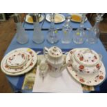 Royal Crown Derby Bali design porcelain - twelve items including coffee pot, cream jug, sugar basin,